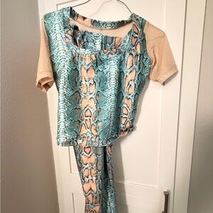 Stylish Snake Print Jumpsuit